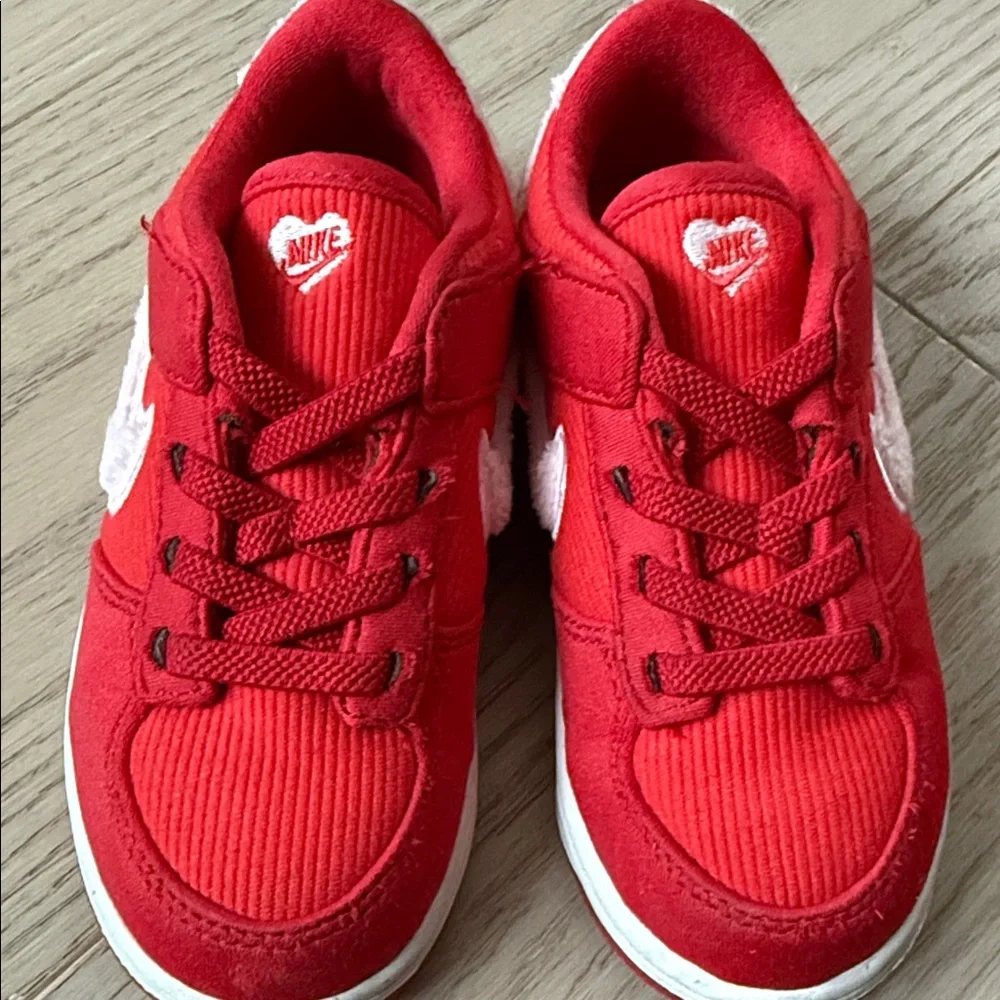 Nike Kids Red and White Sneakers